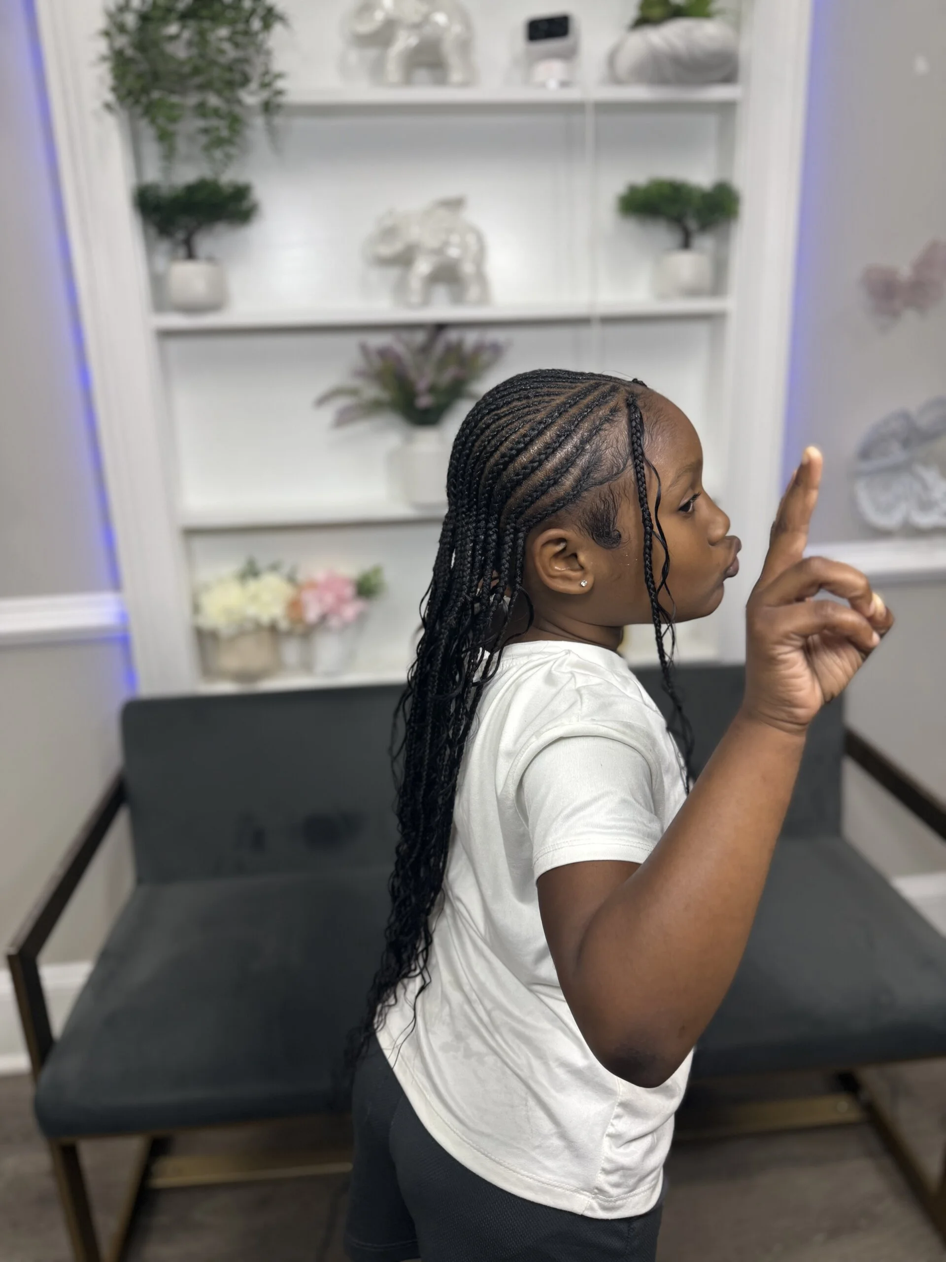 Afro Luxe Braiding Bar salon interior Laurel MD