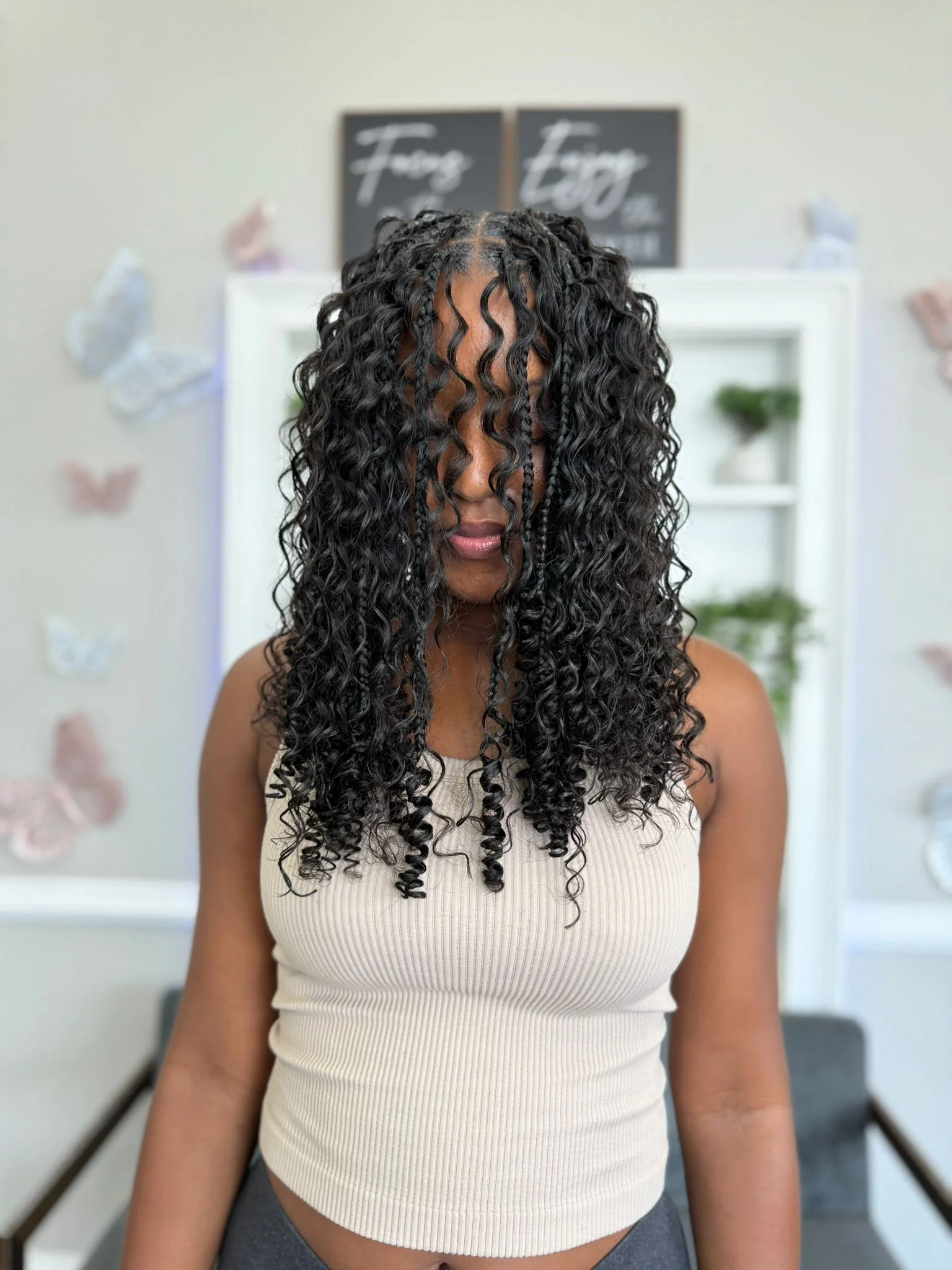 Knotless Box Braids at Afro Luxe Braiding Bar, Laurel MD